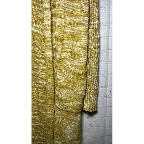 Anthropologie Abigail Marled Cardigan Yellow Duster Knit Longline Sweater Sz SM - Picture 8 of 8